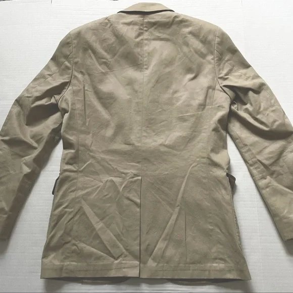 Polo Ralph Lauren Cotton Beige Khaki Blazer Field Jacket Mens S Coat